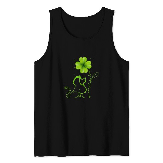 Lion Pet You Are My Lucky Charm Lion Shamrock St Patrick Tank Tops