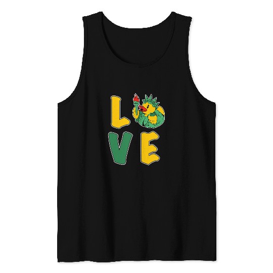 Duck Pet NY Duck Love New York City Squeaky Duck New York Tank Tops