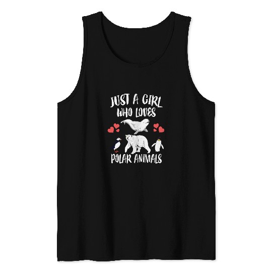 Bear Pet Just A Girl Who Loves Polar Animal Whale Penguin Bear Puffin Tank Tops