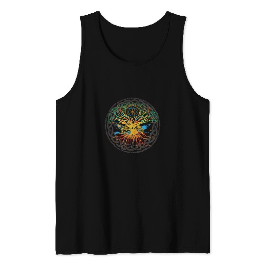 Tree Of Life Yggdrasil Viking Norse Mythology World tree Tank Tops