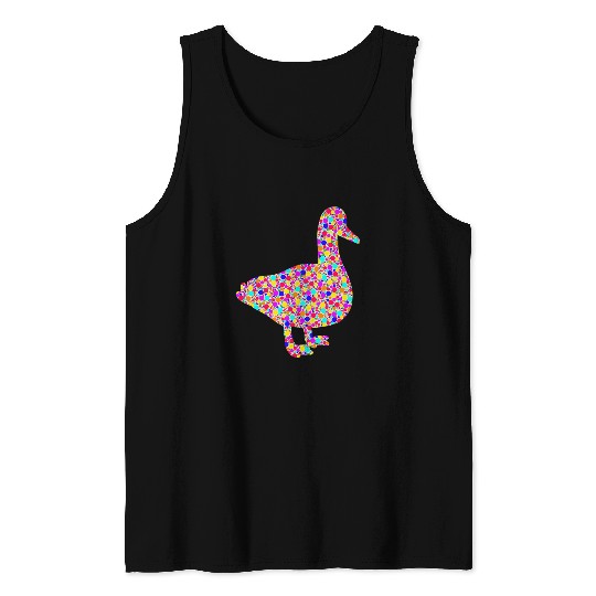 Duck Pet International Dot Day Colorful Dotted Duck Tank Tops