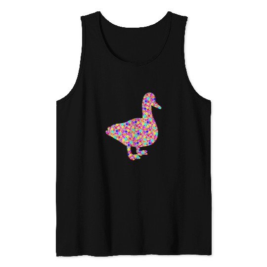 Duck Pet International Dot Day Colorful Dotted Duck Tank Tops