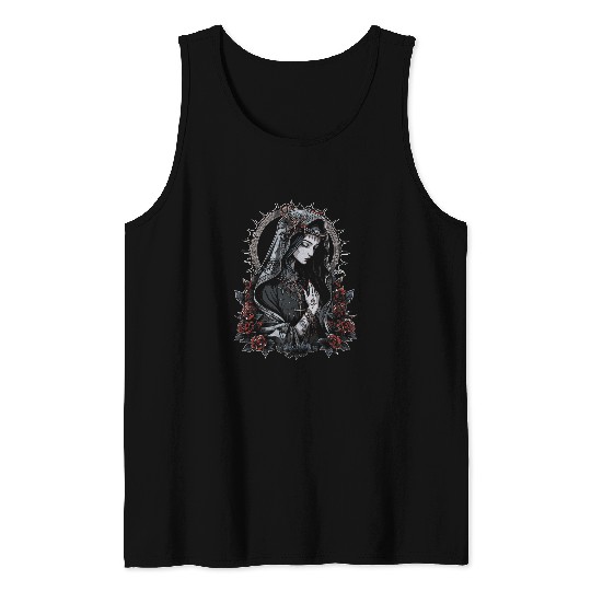 Mother Mary New Years Blessing Catholic Christian Art 32 Tank Tops