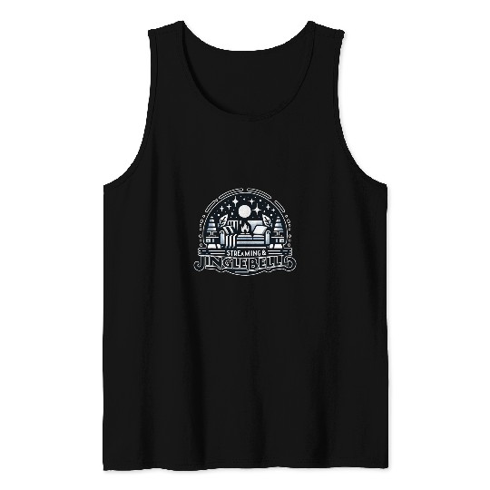 Streaming Jingle Bells Christmas Tee Cozy Winter Tank Tops