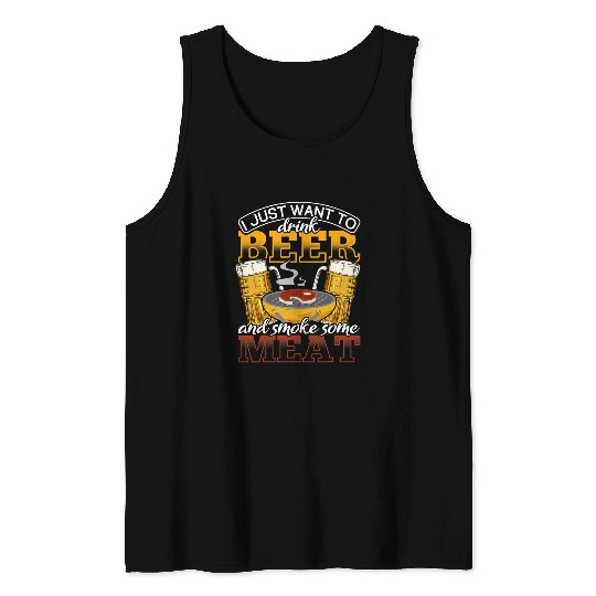 Beer Fun Grilling Meats Tank Tops