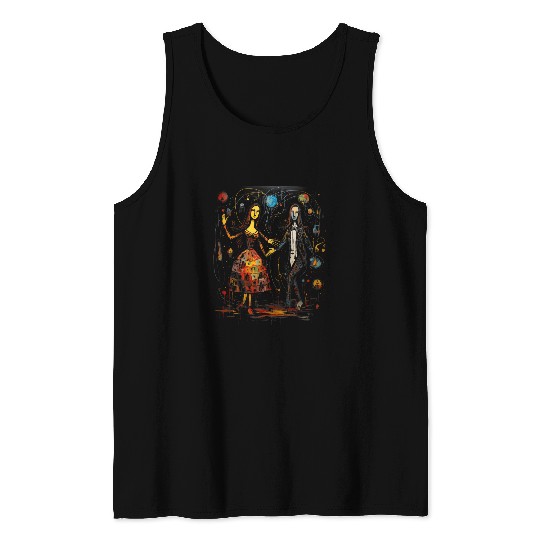 Mona Lisa Da Vinci Dance Abstract Surreal Pop Art Fashion Tank Tops