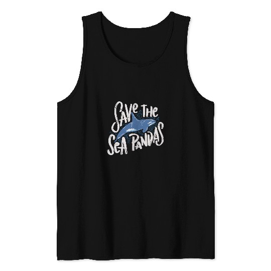 Panda Pet Orca whale Save the seapanda Killer whale Tank Tops