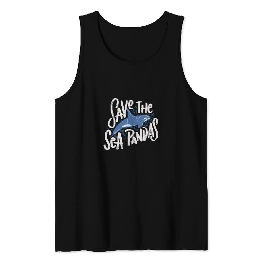 Panda Pet Orca whale Save the seapanda Killer whale Tank Tops