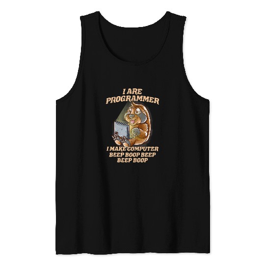 Sloth Pet I Are Programmer Introvert IT Nerd Lazy Sloth Software Geek Tank Tops
