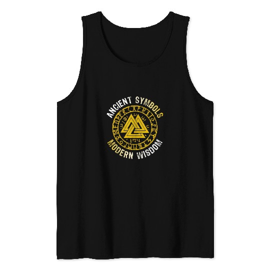 Viking Runes Ancient symbols modern wisdom Tank Tops