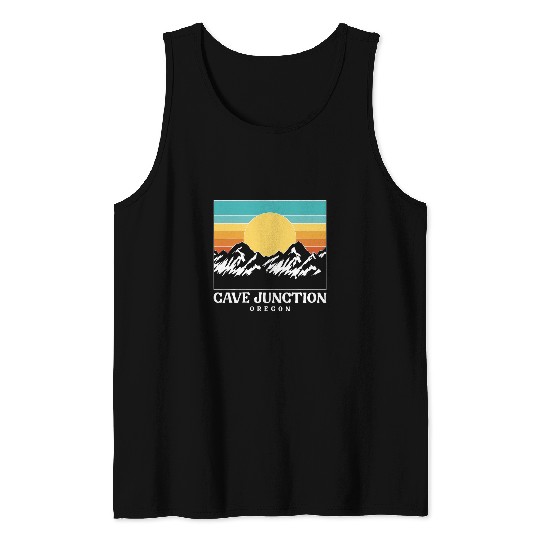 Mountain Cave Junction Oregon For Caveman Hiker Explorer Tank Tops