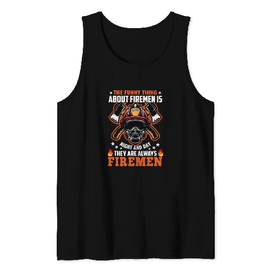 Firefighter Job Fireman Cool Graphics Firefighter Plus Size 281 Tank Tops