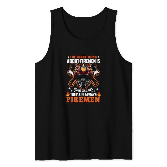Firefighter Job Fireman Cool Graphics Firefighter Plus Size 281 Tank Tops