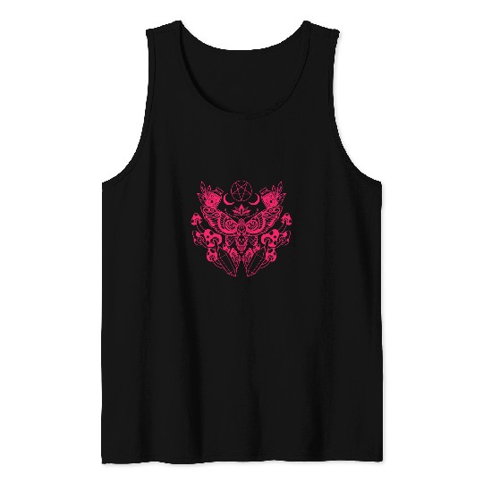 Moth Viking Pagan Wicca Tank Tops