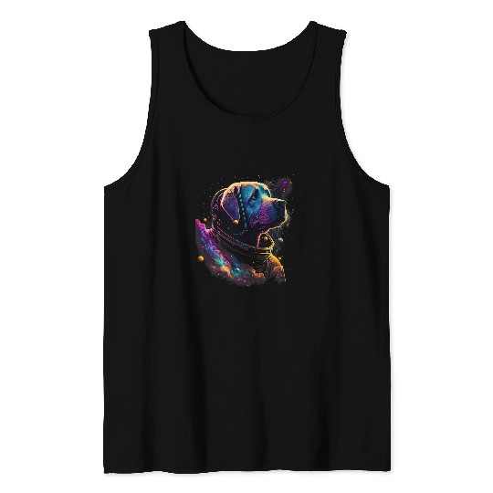 Astronauts Labrador Retriever dog Space Galaxy Tank Tops