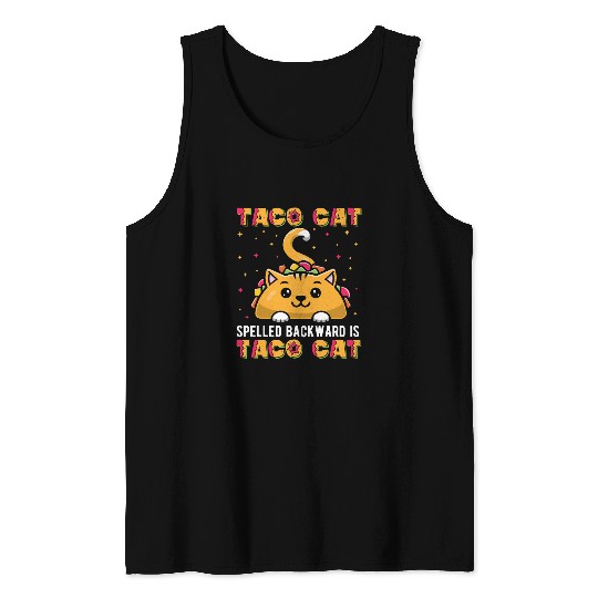Taco Cat Tacocat Cinco De Mayo Cat Tacos Mexico Tank Tops