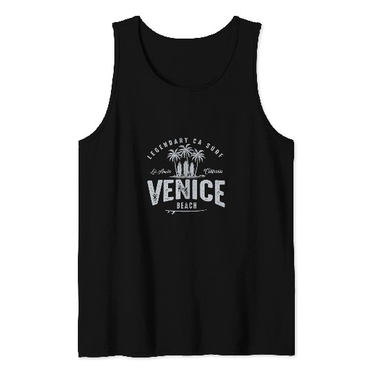 THREE vintages SURFBOARDS AND PALMS Venice Beach Tank Tops