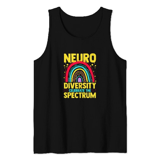 Neurodiversity Celebrate the Spectrum Autism Awareness ASD Tank Tops