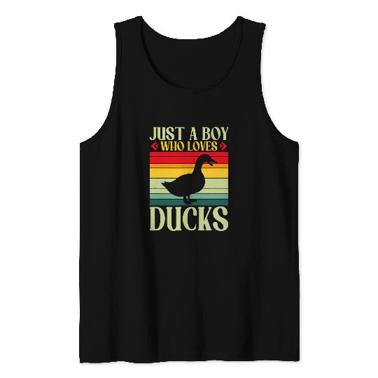 Duck Pet Just a Boy who loves Ducks Harvest Farming Barn Cattle 1 Tank Tops