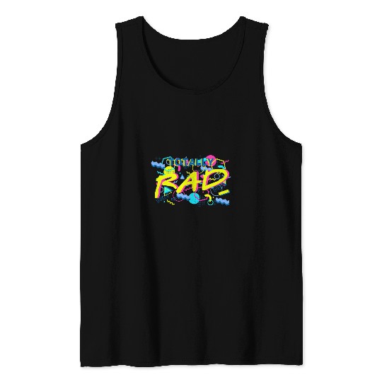Totally Rad 80s 90s Tee Retro 1980s 1990s Halloween Party 1 Tank Tops