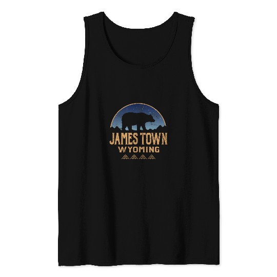 Bear Pet James Town Wyoming WY Bear Wildlife Mountains Tank Tops