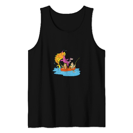 The Flintstones Gone Fishing Tank Tops