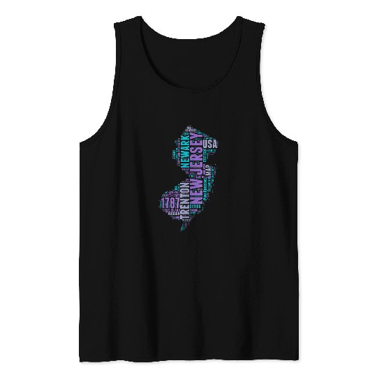 NJ New Jersey Garden State Pride East Coast Proud Jersean 4 Tank Tops