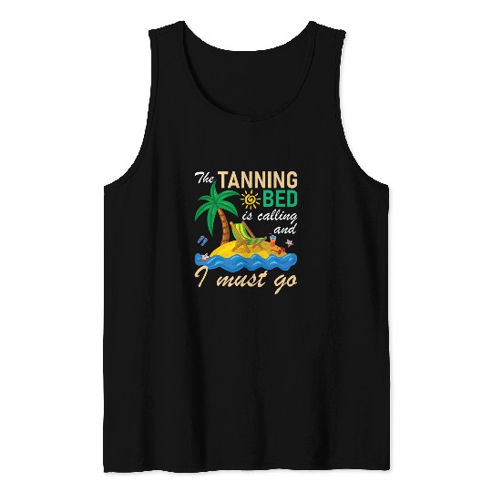 Tanning Bed Tan Spray Salon Quotes Beach Summer Sun Bathing Tank Tops