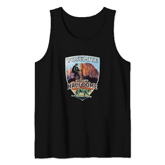 Lion Pet Yosemite I Climbed Half Dome Women Hiker and Mountain Lion Tank Tops