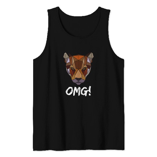 Lion Pet OMG Mountain Lion Boulder Colorado Meme Official Tank Tops