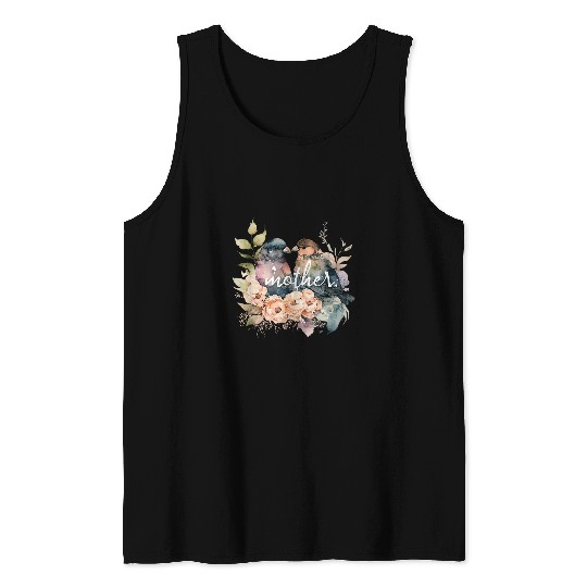 Mother Mom Flowers Mothers Day Floral Wildflower Garden Gift Tank Tops
