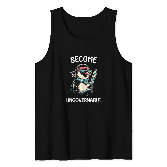 Penguin Pet Become Ungovernable Meme Funny Penguin Meme Retro 11 Tank Tops