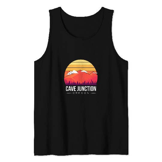 Mountain Cave Junction Oregon Caveman Hiker Explorer Tank Tops