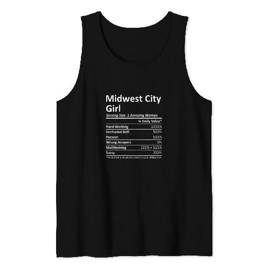 MIDWEST CITY GIRL OK OKLAHOMA Funny City homes Roots USA Gift Tank Tops