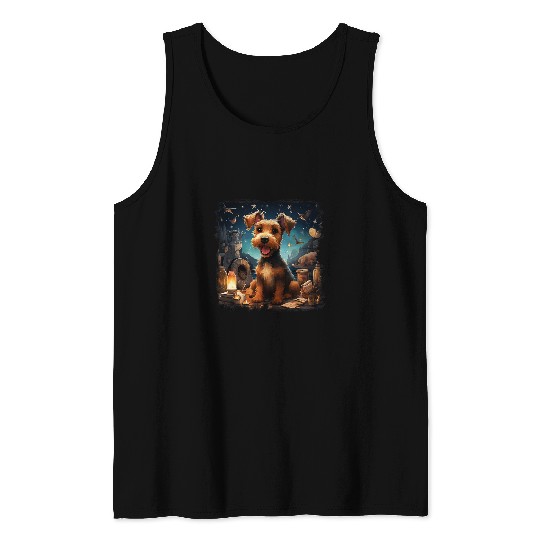 Airedale Terrier Tooth Fairy Dental Hygiene Tank Tops