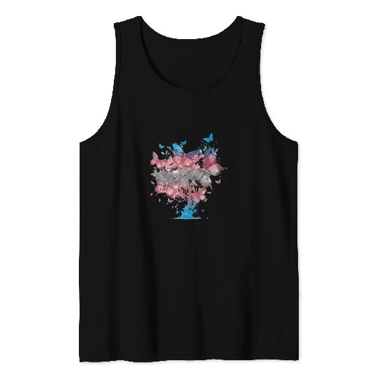 Transsexual LGBTQ Transgender Pride Butterfly Transgender Tank Tops