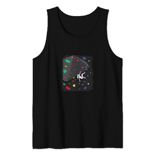Climbing Climber Boulder Wall Rock Climber Bouldering Climb Tank Tops