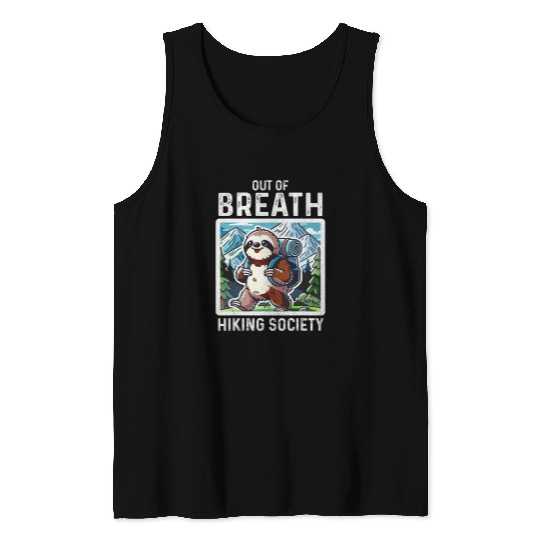 Sloth Pet Out of Breath Hiking Society Nature Outdoor Trails Sloth 2 Tank Tops