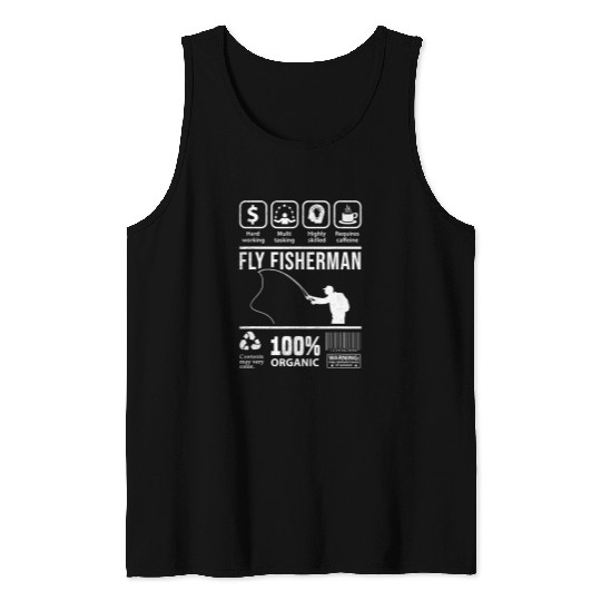 Fishing Fly Fishing Funny Multi Tasking graphic theme Fisher Tank Tops