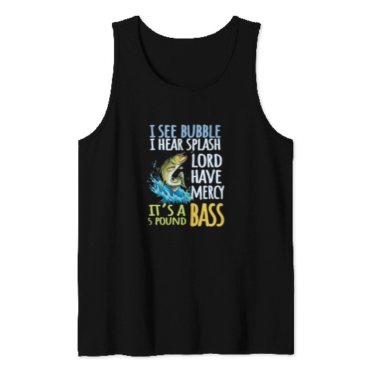 Fishing Bass Fishing Angling Sport Black Bass Fish Fisher Tank Tops