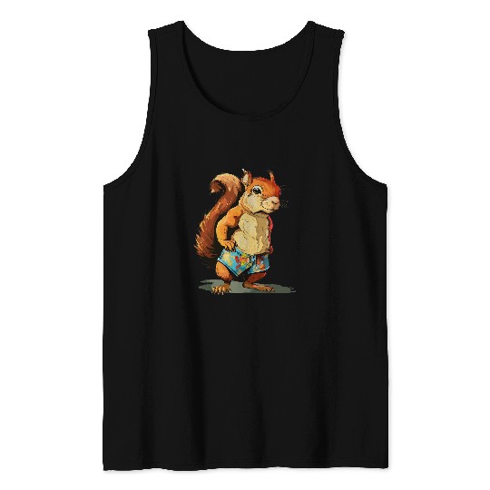 Squirrel Pet in swim Trunks Costume for Boys and Girls Tank Tops