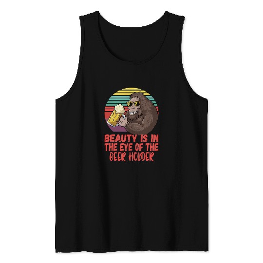 Beer Fun bigfoots Ape Beer Drinking Monkey With Cool Sunglasses Tank Tops