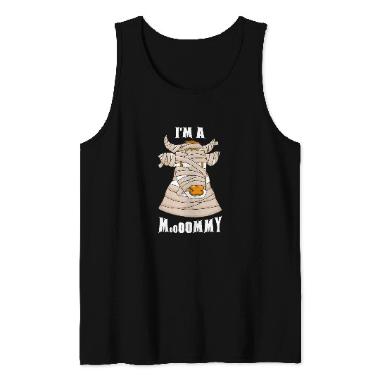 Cow Lover Mummy Funny Moo Moomy Cow Costume Tank Tops