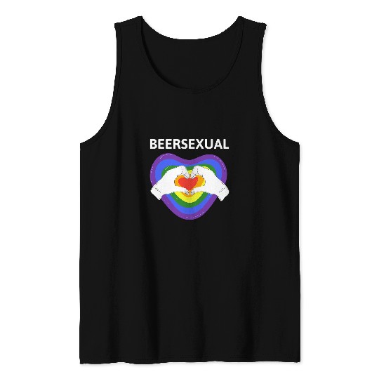 Beer Fun Beersexual beer canned beer drinking Tank Tops