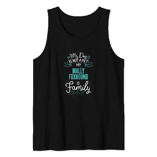 Cute Mally Foxhound Design Family Dog Giftn Tank Tops