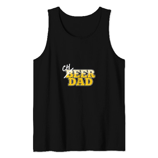 Beer Fun Cheer Dad Fathers Day Beer Cheerleading Gift Idea Tank Tops
