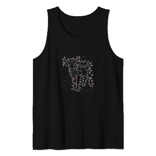 Cow Lover Christmas Light Snowflake Funny xmass 21 Tank Tops