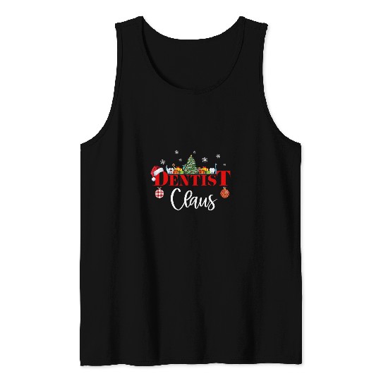 Christmas dentists Claus Merry Christmas Dental Squad Pajamas Tank Tops
