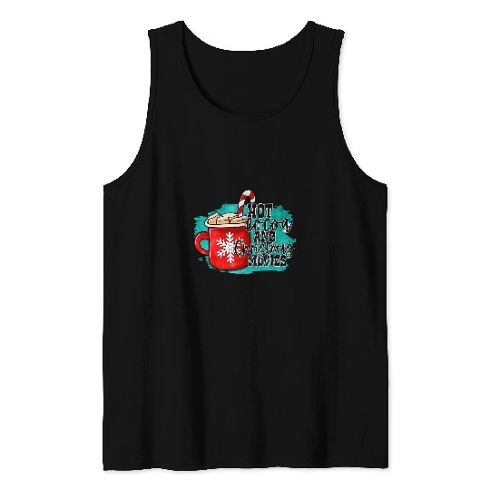 Coffee Fun cute christmas coffee hot cocoa and christmas movies Tank Tops