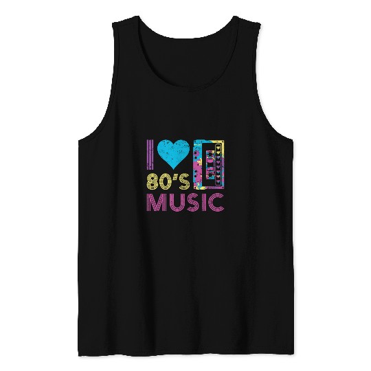 80s Music I love 80s Music Music Audio Cassette Tapes Tank Tops